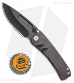 Medford Dress Marauder Frame Lock Knife Black Titanium (2.6" S35VN PVD -Elite Folds Medford Custom Dress Marauder FL Knife Black Ti PVD BHQ 96056 ns bottlecap