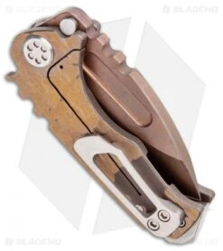 Medford Micro Ti Praetorian Custom Copper Peaks And Valleys (2.875" Bronze) -Elite Folds Medford Custom Micro Praetorian FL Knife Copper Peaks Valleys BHQ 95951 ns side