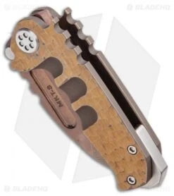 Medford Micro Ti Praetorian Custom Copper Peaks And Valleys (2.875" Bronze) -Elite Folds Medford Custom Micro Praetorian FL Knife Copper Peaks Valleys BHQ 95951 ns spine