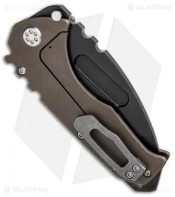 Medford Custom Praetorian T Knife Bronze Vintage Flag Ti (3.75" Black) MKT -Elite Folds Medford Custom Praetorian T Bronze Vintage flag Ti Black MK012DPT 02A1 BHQ 90996 jr side