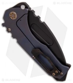 Medford Custom Praetorian T Frame Lock Knife Flamed Logo Ti (3.75" Black) MKT -Elite Folds Medford Custom Praetorian T Flamed Logo Ti Black BHQ 90994 er side