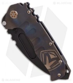 Medford Custom Praetorian T Frame Lock Knife Flamed Logo Ti (3.75" Black) MKT -Elite Folds Medford Custom Praetorian T Flamed Logo Ti Black BHQ 90994 er spine