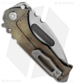 Medford Custom Praetorian T Knife Sculpted Bronze Fade Ti (3.75" Tumbled) MKT -Elite Folds Medford Custom Praetorian T Knife Sculpted Bronze Fade Tumbled MK012DTT 37A2 BHQ 89595 jr side