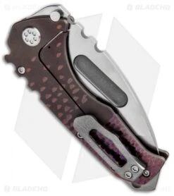 Medford Custom Praetorian T Knife Sculpted Purple Ti (3.75" Tumbled) MKT -Elite Folds Medford Custom Praetorian T Knife Sculpted Purple Tumbled MK012DTT 37A2 BHQ 89594 jr side