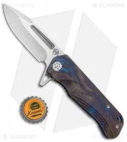Medford Custom Proxima Frame Lock Knife Sculpted "Chimera" Ti (3.8" Tumbled) -Elite Folds Medford Custom Proxima FL Chimera Ti Tumbled MK 200ST 03AN BLU CHI BHQ 92417 jr bottlecap