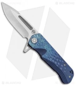 Medford Custom Proxima Knife Sculpted Light Blue Ti (3.875" Tumbled) MKT