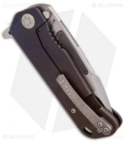 Medford Custom Proxima Frame Lock Knife Floral Ano Fade Ti (3.875" Tumbled) MKT -Elite Folds Medford Custom Proxima Floral Ano Fade Ti Tumbled BHQ 90987 er side