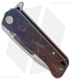 Medford Custom Proxima Frame Lock Knife Floral Ano Fade Ti (3.875" Tumbled) MKT -Elite Folds Medford Custom Proxima Floral Ano Fade Ti Tumbled BHQ 90987 er spine