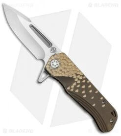 Medford Custom Proxima Knife Sculpted Bronze Ano Ti (3.875" Tumbled) MKT