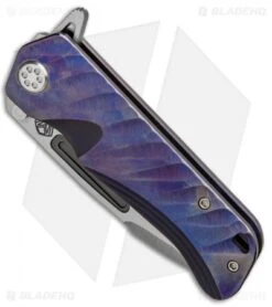Medford Custom Proxima Knife Sculpted Violet Ano Ti (3.875" Tumbled) MKT -Elite Folds Medford Custom Proxima Sculpted Violet Ano Ti Tumbled MKT BHQ 90988 jr spine