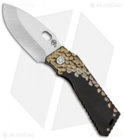 Medford Custom TFF-H Frame Lock Knife Sculpted Gold Ano PVD Ti (4" Tumbled) MKT