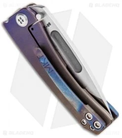 Medford Dress Marauder Frame Lock Knife Titanium Flamed (2.6" Satin) MKT -Elite Folds Medford Dress Marauder FL Ti Flame Anodized Satin MK034STD 03AN BHQ 34481 jr side