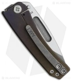Medford Dress Marauder Frame Lock Knife Flamed Ti (2.6" Satin) MKT -Elite Folds Medford Dress Marauder S35VN Fade BHQ 111391 jr side