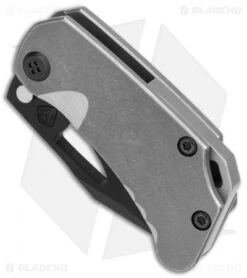 Medford Eris Frame Lock Knife Tumbled Titanium (2" Black PVD) -Elite Folds Medford Eris tumbled ti black PVD BHQ 78123 er spine