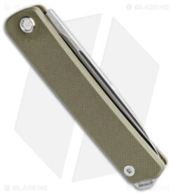 Medford Gentleman Air Jack Slip Joint Knife OD Green G-10 (3.1" Satin) -Elite Folds Medford Gentleman Air Jack SJ OD Green G 10 Satin BHQ 125578 jr side