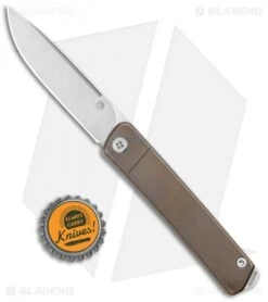 Medford Gentleman Jack Slip Joint Knife Bronze Titanium (3.1" Tumbled) -Elite Folds Medford Gentleman Jack SJ Bronze Tumbled BHQ 116857 jr bottlecap