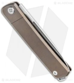 Medford Gentleman Jack Slip Joint Knife Bronze Titanium (3.1" Tumbled) -Elite Folds Medford Gentleman Jack SJ Bronze Tumbled BHQ 116857 jr side