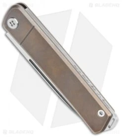 Medford Gentleman Jack Slip Joint Knife Bronze Titanium (3.1" Tumbled) -Elite Folds Medford Gentleman Jack SJ Bronze Tumbled BHQ 116857 jr spine
