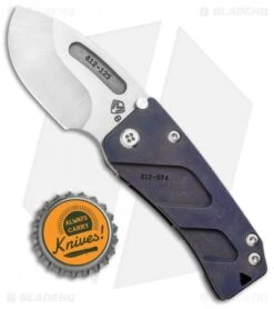 Medford Hunden Frame Lock Folding Knife Tumbled Violet Titanium (2.25" Satin) -Elite Folds Medford Hunden Ano Violet FL Tumbled MK203ST 38A3 BHQ 96690 jr bottlecap