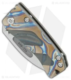 Medford Hunden Frame Lock Folding Knife Flamed Bronze Titanium (2.25" Tumbled) -Elite Folds Medford Hunden FL Flamed Bronze Ti Tumbled BHQ 112490 jr spine
