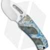 Medford Hunden Frame Lock Folding Knife Spot Flamed/Blue Ti (2.25" Tumbled)