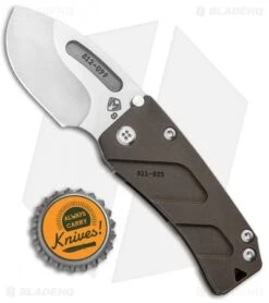 Medford Hunden Frame Lock Folding Knife Bronze Titanium (2.25" Satin) -Elite Folds Medford Hunden Ti FL BB Ano Bronze Tumbled MK203SST 36A1 BHQ 96693 jr bottlecap