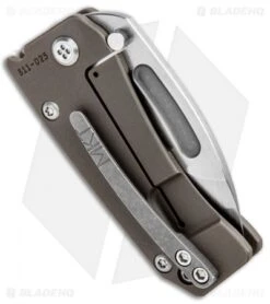 Medford Hunden Frame Lock Folding Knife Bronze Titanium (2.25" Satin) -Elite Folds Medford Hunden Ti FL BB Ano Bronze Tumbled MK203SST 36A1 BHQ 96693 jr side