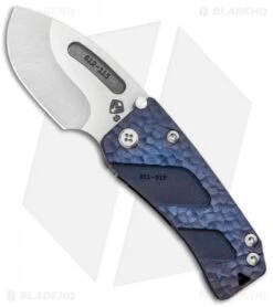 Medford Hunden Frame Lock Folding Knife Sculpted Purple Titanium (2.25" Satin)
