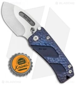 Medford Hunden Frame Lock Folding Knife Sculpted Purple Titanium (2.25" Satin) -Elite Folds Medford Hunden Ti FL Purple Ano Sculpted Tumbed MK203ST 02AN BHQ 96696 jr bottlecap