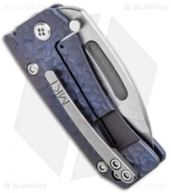 Medford Hunden Frame Lock Folding Knife Sculpted Purple Titanium (2.25" Satin) -Elite Folds Medford Hunden Ti FL Purple Ano Sculpted Tumbed MK203ST 02AN BHQ 96696 jr side