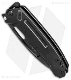 Medford Infraction Frame Lock Knife Blackout Titanium (3.6" S35VN Black) -Elite Folds Medford Infraction FL Blackout Ti Black BHQ 77211 jr spine