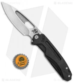 Medford Infraction Frame Lock Knife Carbon Fiber/Black PVD Ti (3.6" Stonewash) -Elite Folds Medford Infraction FL CF Black PVD Ti SW MK031DT 05PV BHQ 85696 jr bottlecap