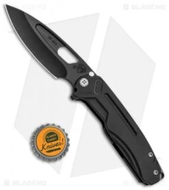 Medford Infraction Frame Lock Knife Black Titanium W/ Ti Backspacer (3.6" Black) -Elite Folds Medford Infractions FL Black Ti Backspacer Black MK031SP 30PV BHQ 89592 jr bottlecap