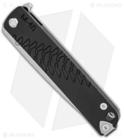 Medford M-48 Hybrid Frame Lock Knife Ti/Black Aluminum (3.9" Satin) -Elite Folds Medford M 48 FL Black SW BHQ 142566 jr spine