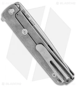 Medford M-48 Green Hybrid Frame Lock Knife Ti/Green Aluminum (3.9" Satin) -Elite Folds Medford M48 Green Hybrid Flipper SW BHQ 131616 jr side