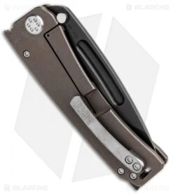 Medford Marauder-H Frame Lock Knife Chevron Bronze Ti (3.75" Black 3V) MKT -Elite Folds Medford Marauder H FL Chevron Bronze Ano Black 3V MK453PD 36A2 BHQ 87400 jr side