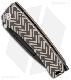 Medford Marauder-H Frame Lock Knife Chevron Bronze Ti (3.75" Black 3V) MKT -Elite Folds Medford Marauder H FL Chevron Bronze Ano Black 3V MK453PD 36A2 BHQ 87400 jr spine