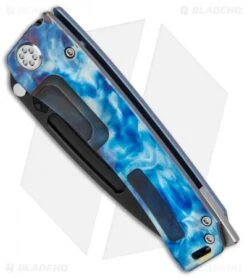 Medford Marauder-H Knife Polished Flame/Blue Ti (3.75" Black 3V) MKT -Elite Folds Medford Marauder H FL Polished Flame Ti Blue Ano Black 3V MK453PD 03A2 BHQ 87403 jr spine