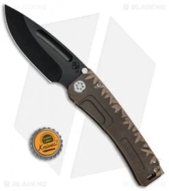 Medford Marauder-H Frame Lock Knife Sculpted Bronze Titanium (4.25" Black) MKT -Elite Folds Medford Marauder H FL Sculpted Bronze Ti Black MK045SPD 36A1 BHQ 87943 jr bottlecap