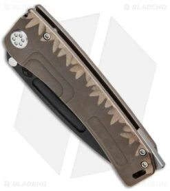 Medford Marauder-H Frame Lock Knife Sculpted Bronze Titanium (4.25" Black) MKT -Elite Folds Medford Marauder H FL Sculpted Bronze Ti Black MK045SPD 36A1 BHQ 87943 jr spine