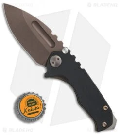 Medford Micro Praetorian G Knife Black G-10/Bronze Ti (2.875" PVD) MKT -Elite Folds Medford Micro Praetorian G black G10 bronze ti PVD BHQ 71905 er size