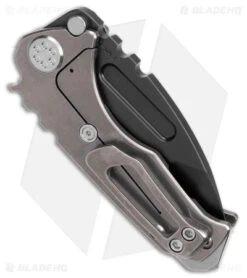 Medford Micro Praetorian T Frame Lock Knife Titanium (2.75" Tumbled PVD) -Elite Folds Medford Micro Praetorian T Tumbled PVD BHQ 178969 jr side