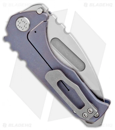 Medford Praetorian Genesis Tanto Frame Lock Knife Blue Ano Ti (3.3" Tumbled) 3 Medford Praetorian Genesis Tanto Frame Lock Knife Blue Ano Ti (3.3" Tumbled) - Image 3