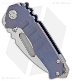 Medford Praetorian Genesis Tanto Frame Lock Knife Blue Ano Ti (3.3" Tumbled) 5 Medford Praetorian Genesis Tanto Frame Lock Knife Blue Ano Ti (3.3" Tumbled) -Elite Folds Medford Micro Praetorian Tanto Blue Ano Tumbled BHQ 101284 jr spine