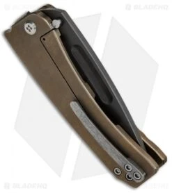 Medford Midi Marauder Frame Lock Knife Bronze Ti (3.625" Dark Vulcan) MKT -Elite Folds Medford Midi Marauder Bronze Ti Dark Vulcan MK33DVD 02AN X BHQ 68871 jr side