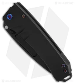 Medford Midi Marauder Frame Lock Knife Black Ti (3.625" PVD) Flamed Hardware -Elite Folds Medford Midi Marauder FLK Black Ti 3in PVD Flamed hardware BHQ 178185 td spine