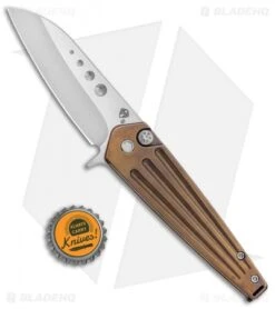Medford Nosferatu Sheepsfoot Flipper Knife Bronze Anodized Titanium (3.5" Satin) -Elite Folds Medford Nosferatu Auto Bronze Ti Wharncliffe Tumbled BHQ 134764 jr bottlecap