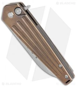 Medford Nosferatu Sheepsfoot Flipper Knife Bronze Anodized Titanium (3.5" Satin) -Elite Folds Medford Nosferatu Auto Bronze Ti Wharncliffe Tumbled BHQ 134764 jr spine