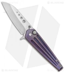 Medford Nosferatu Sheepsfoot Flipper Knife Violet Anodized Titanium (3.5" Satin)