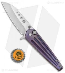 Medford Nosferatu Sheepsfoot Flipper Knife Violet Anodized Titanium (3.5" Satin) -Elite Folds Medford Nosferatu Auto Faced Ano Purple Ti Wharncliffe Tumbled BHQ 134736 jr bottlecap